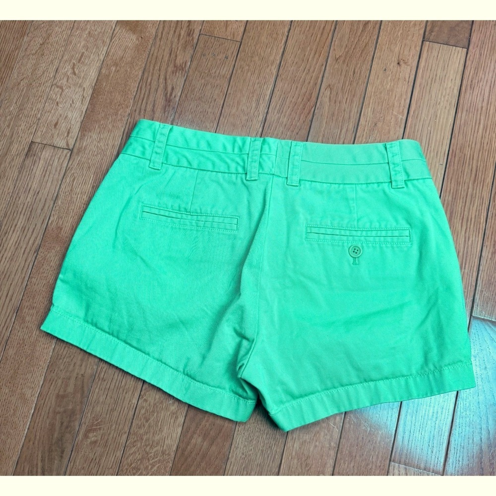 J.Crew Womens Mint Green Cotton Chino Shorts Size 0 Style 61456 SP13 - Picture 4 of 6